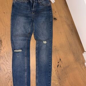 We The Free Distressed Blue Skinny Jeans